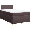 Box spring postel s matrací 120x200 cm textil [3286643] (Barva Tmavě hnědá)