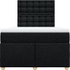 Box spring postel s matrací 120x200 cm textil [3291263] (Barva Černá)
