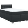 Box spring postel s matrací 120x200 cm umělá kůže [3286116] (Barva Černá)