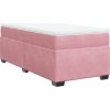 Box spring postel s matrací 100x200 cm samet [3285268] (Barva Růžová)