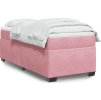Box spring postel s matrací 100x200 cm samet [3285268] (Barva Růžová)