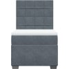 Box spring postel s matrací 100x200 cm samet [3290835] (Barva Tmavě šedá)