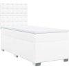 Box spring postel s matrací 100x200 cm umělá kůže [3290709] (Barva Bílá)