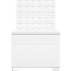 Box spring postel s matrací 100x200 cm umělá kůže [3290709] (Barva Bílá)