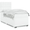 Box spring postel s matrací 100x200 cm umělá kůže [3290709] (Barva Bílá)