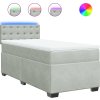 Box spring postel s matrací 100x200 cm samet [3288546] (Barva Světle šedá)