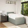 Box spring postel s matrací 100x200 cm samet [3289963] (Barva Tmavě šedá)