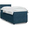 Box spring postel s matrací 100x200 cm samet [3289963] (Barva Tmavě šedá)