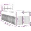 Box spring postel s matrací 100x200 cm samet [3289963] (Barva Tmavě šedá)