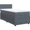 Box spring postel s matrací 100x200 cm samet [3289963] (Barva Tmavě šedá)