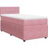 Box spring postel s matrací 100x200 cm samet [3289963] (Barva Tmavě šedá)