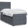 Box spring postel s matrací 100x200 cm samet [3292277] (Barva Tmavě zelená)