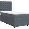 Box spring postel s matrací 100x200 cm samet [3292277] (Barva Tmavě zelená)
