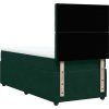 Box spring postel s matrací 100x200 cm samet [3292277] (Barva Tmavě zelená)