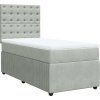 Box spring postel s matrací 100x200 cm samet [3292277] (Barva Tmavě zelená)