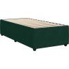 Box spring postel s matrací 100x200 cm samet [3292277] (Barva Tmavě zelená)