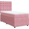 Box spring postel s matrací 100x200 cm samet [3292277] (Barva Tmavě zelená)