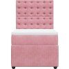 Box spring postel s matrací 100x200 cm samet [3292277] (Barva Tmavě zelená)