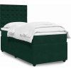 Box spring postel s matrací 100x200 cm samet [3292277] (Barva Tmavě zelená)
