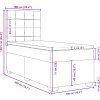 Box spring postel s matrací 100x200 cm samet [3293138] (Barva Modrá)