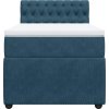 Box spring postel s matrací 90x200 cm samet [3287648] (Barva Modrá)