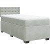 Box spring postel s matrací 90x200 cm samet [3286211] (Barva Tmavě šedá)