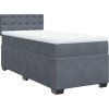 Box spring postel s matrací 90x200 cm samet [3286211] (Barva Tmavě šedá)