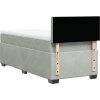 Box spring postel s matrací 90x200 cm samet [3286211] (Barva Tmavě šedá)