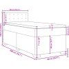 Box spring postel s matrací 90x200 cm samet [3286211] (Barva Tmavě šedá)