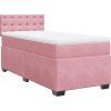 Box spring postel s matrací 90x200 cm samet [3286211] (Barva Tmavě šedá)