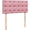 Box spring postel s matrací 90x200 cm samet [3286211] (Barva Tmavě šedá)