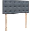 Box spring postel s matrací 90x200 cm samet [3286211] (Barva Tmavě šedá)