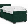 Box spring postel s matrací 90x200 cm samet [3286211] (Barva Tmavě šedá)