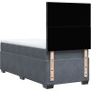 Box spring postel s matrací 90 x 200 cm samet [3293111] (Barva Tmavě šedá)