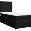 Box spring postel s matrací 90x200 cm textil [3291158] (Barva Černá)