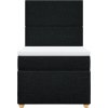 Box spring postel s matrací 90x200 cm textil [3291158] (Barva Černá)