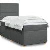 Box spring postel s matrací 90x200 cm textil [3293458] (Barva Černá)