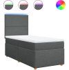 Box spring postel s matrací 90x200 cm textil [3293458] (Barva Černá)