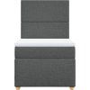 Box spring postel s matrací 90x200 cm textil [3293458] (Barva Černá)