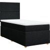 Box spring postel s matrací 90x200 cm textil [3293458] (Barva Černá)