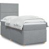 Box spring postel s matrací 90x200 cm textil [3293458] (Barva Černá)