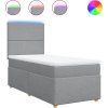 Box spring postel s matrací 90x200 cm textil [3293458] (Barva Černá)