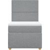 Box spring postel s matrací 90x200 cm textil [3293458] (Barva Černá)