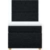 Box spring postel s matrací 90x200 cm textil [3293458] (Barva Černá)