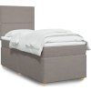 Box spring postel s matrací 90x200 cm textil [3293458] (Barva Černá)