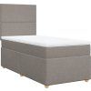Box spring postel s matrací 90x200 cm textil [3293458] (Barva Černá)
