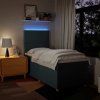 Box spring postel s matrací 90x200 cm textil [3293458] (Barva Černá)