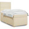 Box spring postel s matrací 90x200 cm textil [3293458] (Barva Černá)