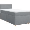 Box spring postel s matrací 90x200 cm textil [3286560] (Barva Taupe)