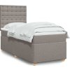 Box spring postel s matrací 90x200 cm textil [3291177] (Barva Světle šedá)